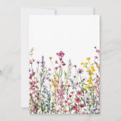 Invitation Vintage Fleurs sauvages de verdure 40e anniversair (Dos)