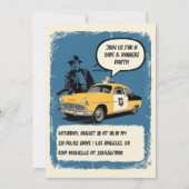 Invitation Vintage flics et voleurs Parti à thème (Devant)