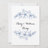 Invitation Vintage Floral 50e anniversaire de mariage (Dos)