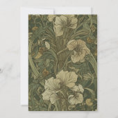 Invitation Vintage Floral Art Nouveau Mariage (Dos)