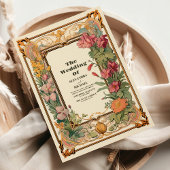 Invitation Vintage Floral Art Nouveau Mariage