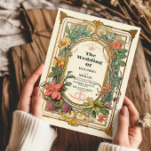 Invitation Vintage Floral Art Nouveau Mariage