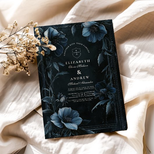 Invitation Vintage Floral Art Nouveau Mariage