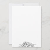 Invitation Vintage Floral Blanc Grey Mariage botanique (Dos)
