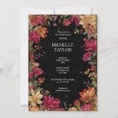 Invitation Vintage Floral Enchanted Garden Elegant (Devant)