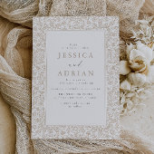 Invitation Vintage Floral Frame Wedding