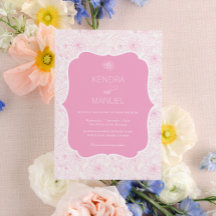 Vintage Floral Français Toile Blush Mariage rose