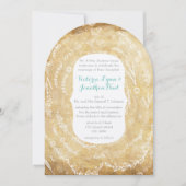 Invitation Vintage Floral Garland Hay Bale Mariage (Devant)