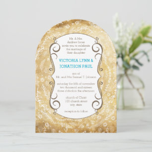 Invitation Vintage Floral Garland Mariage
