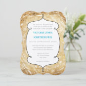 Invitation Vintage Floral Garland Mariage (Debout devant)