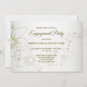 Invitation Vintage Floral Greenery Elegant Engagement Party (Dos)