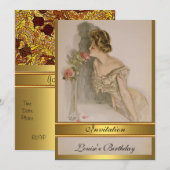 Invitation Vintage Floral Toute ocassion (Devant / Derrière)