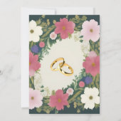 Invitation Vintage floral wedding card (Dos)