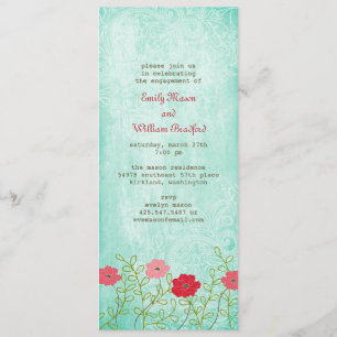 Invitation vintage florale et de feuille