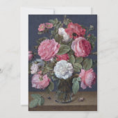 Invitation Vintage flower bouquet art graduation (Dos)