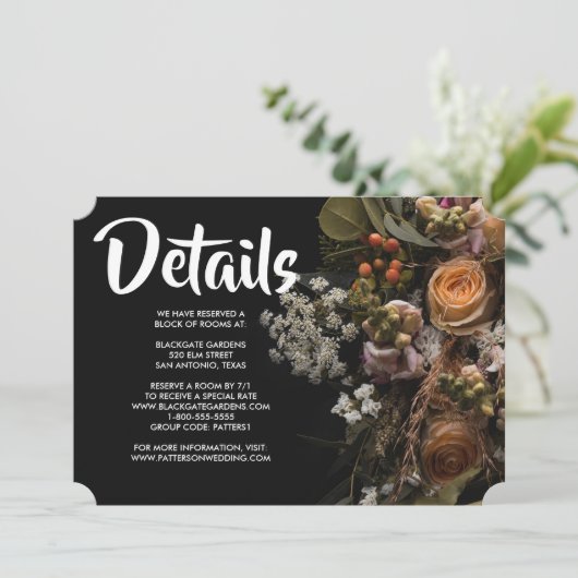 Invitation vintage foncée (Debout devant)