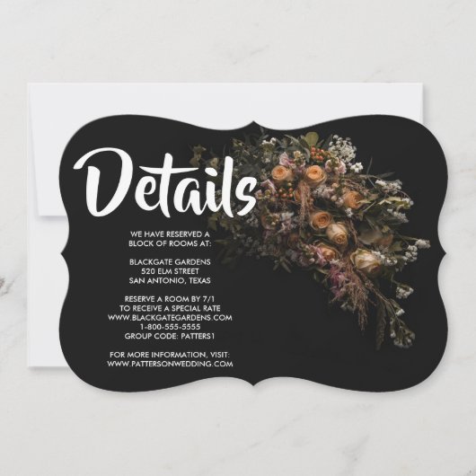 Invitation vintage foncée (Devant)