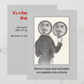 Invitation Vintage fou (Devant / Derrière)