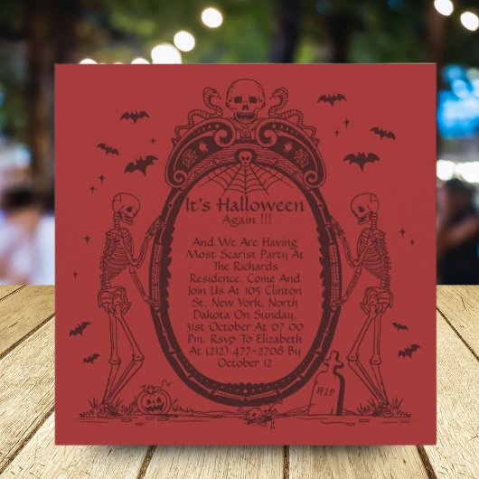 Invitation Vintage Frame Halloween