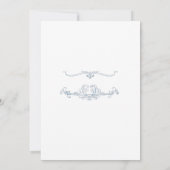 Invitation Vintage French Blue Frame Bridal Shower (Dos)