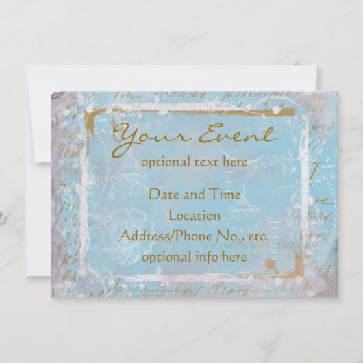 Invitation Vintage French Toile & Script No. 2 (Devant)