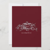 Invitation Vintage frontière baroque Rococo avec les coeurs (Dos)