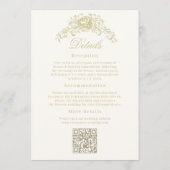 Invitation Vintage Garden Classic Details on Back Wedding (Dos)