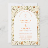 Invitation Vintage Garden Floral Wedding (Devant)