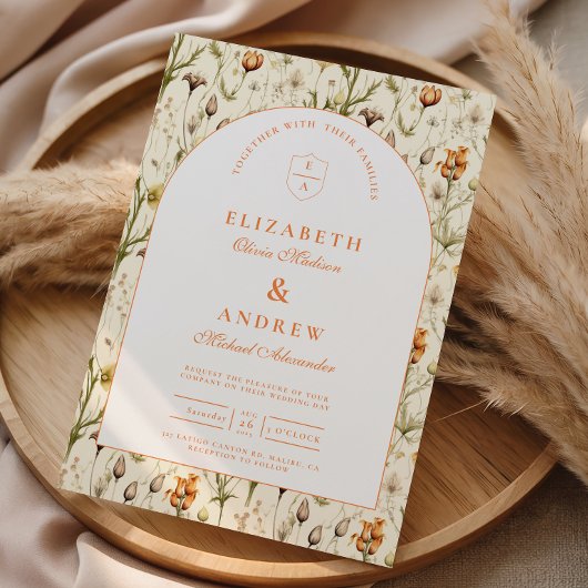 Invitation Vintage Garden Floral Wedding