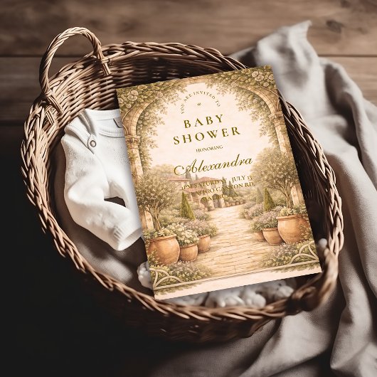 Invitation Vintage Garden Florals Baby Shower