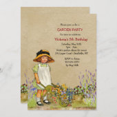 Invitation vintage Gardener (Devant / Derrière)
