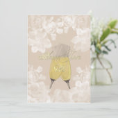 Invitation Vintage Gardenia Sand Fiançailles (Debout devant)