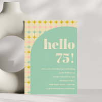 Vintage Géométrique Pastel Stars Chic fête d'anniv
