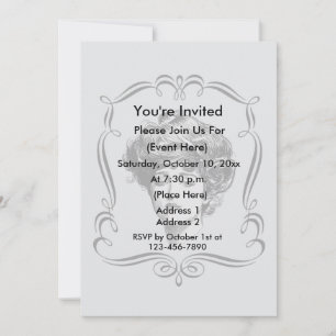 Invitation Vintage Gibson Girl Art Party