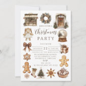 Invitation Vintage Gingerbread Christmas (Devant)