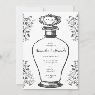 Invitation Vintage Glam Victorian Moody Lotion Mariage