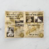Invitation vintage gold Newspaper Pregnancy Announcement (Intérieur)