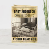 Invitation vintage gold Newspaper Pregnancy Announcement (Dos)