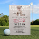 Invitation Vintage Golf Girl Sport Baby shower à thème<br><div class="desc">Vintage Golf Girl Sport Thème Baby shower Rose En vichy Invitations.</div>