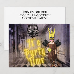 Invitation Vintage Goth Halloween Costume Party