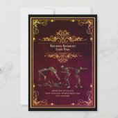 Invitation Vintage Goth Skeleton Mariage Fiançailles (Dos)
