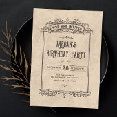 Invitation Vintage gothic arch birthday