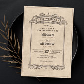 Invitation Vintage gothic arch wedding