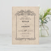 Invitation Vintage gothic arch wedding  (Debout devant)