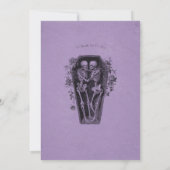 Invitation Vintage Gothic Black Toile Purple Skull Wedding (Dos)