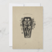 Invitation Vintage Gothic Black Toile Tan Wedding (Dos)