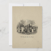 Invitation Vintage Gothic Black Toile Tan Wedding (Dos)