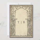 Invitation Vintage Gothic Medieval Vine Parchment Handfasting (Dos)