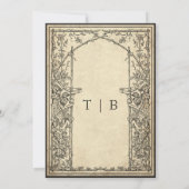 Invitation Vintage Gothic Medieval Vine Parchment Wedding (Dos)