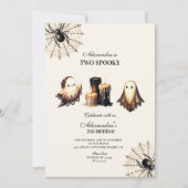 Invitation Vintage gothique Éffrayant Halloween 2e anniversai (Devant)